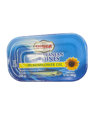 Shahia Mediterranean Sardines In Sunflower Oil (88g) - Papaya Express